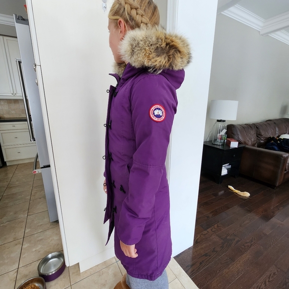 Canada Goose Purple Parka with Fur Trim - Picture 3 of 15